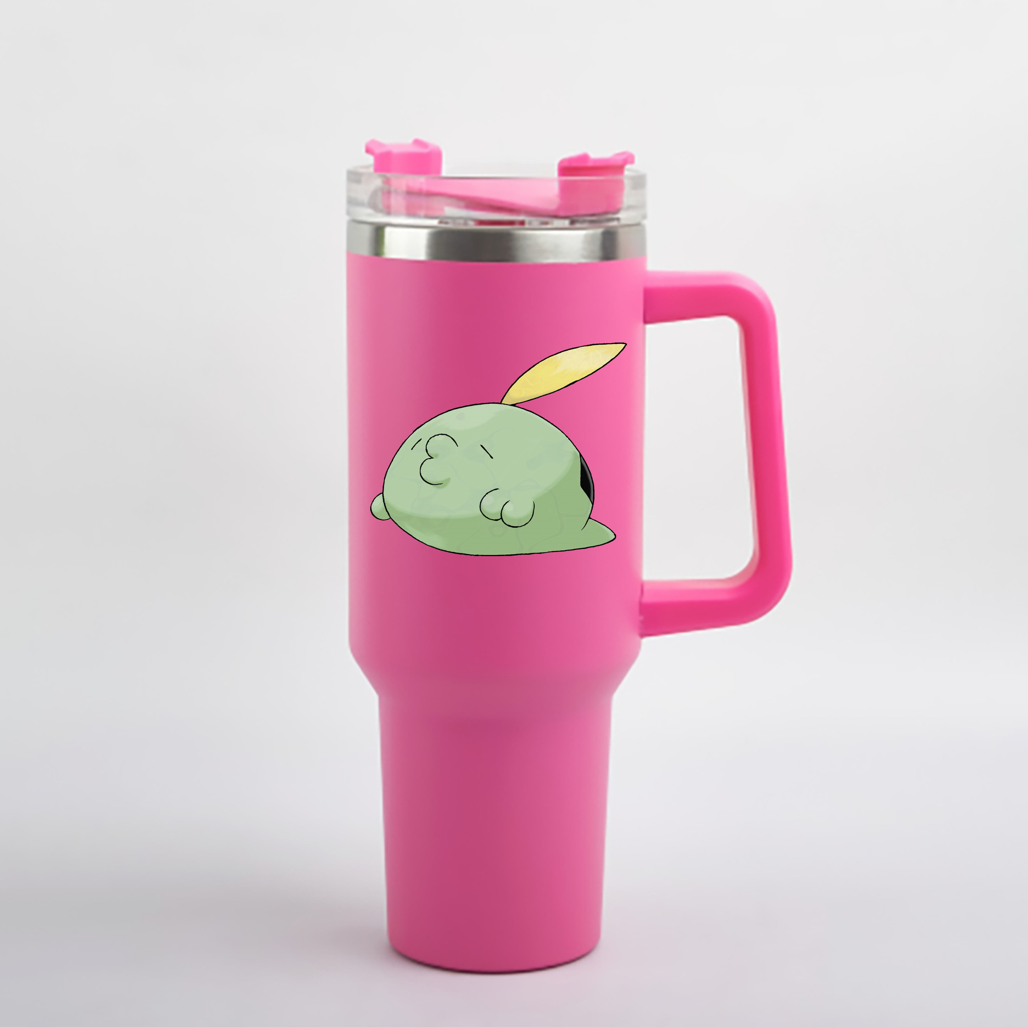 （画像用） ポケットモンスター Pokémon 1200mL車用タンブラー - クリスタルステッカー（プラスチックストロー付き）